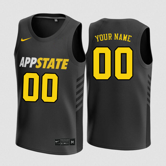 Custom Appalachian State Mountaineers Name And Number Basketball Jerseys Stitched-Charcoal